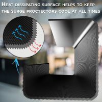 No-Screw Under Desk Cable Management Tray - Self-Adhesive Installation, Cord Management, Cable Tray, Under Desk Wire Organizer - Black Set of 2 - Image 4