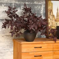 Lyrow 3 Pack Artificial Cimicifuga Plant Leaf Spray Faux Plum Cimicifuga Ramosa Leaf Branch Faux Fall Spray Silk Plants for Home Vase Wedding Garden Farmhouse Table Mantel Decor (32 Inches) - Image 5