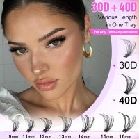 Pawotence Lash Extension Kit DIY 280pcs Lash Clusters Eyelash Extension Kit, 9-16mm 30D 40D Individual Lashes Kit with Lash Bond and Seal, Lash Tweezers for Self Use (30D&40D, 0.07D, 9-16mm, Kit) - Image 3