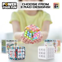 Power Your Fun Cubik LED Flashing Cube Memory Game - Electronic Handheld Game, 5 Brain Memory Games for Kids STEM Sensory Toys Brain Play Puzzle Fidget Light Up Cube Stress Relief Fidget Toy (Tie Dye) - Image 6