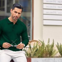 COOFANDY Mens Knit Polo Shirts Casual Long Sleeve Classic Polo Shirts Button Down Golf Shirts - Image 4