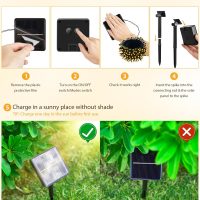 Brightown 2 Pack Solar String Lights for Outside, 92Ft 240 LED Solar Lights Outdoor Waterproof with 8 Modes, Solar Outdoor String Light for Patio Yard Tree Garden Party Decorations, Warm White - Image 6