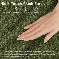 Bean Bag Chairs for Adults, BeanBag Reading Chair Memory Foam Couch, Floor Chair Soft Teddy Material, Comfy Reading Nook Chairs for Bedroom Living Room Office (Green) - Image 3