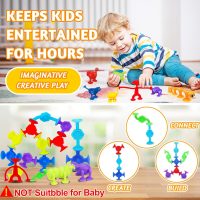 32 PCS Toddler Suction Cup Toys Kids Bath Toy 1-3 3-5 Party Favor Goody Prize Filler Stuffer Gifts for 2+ 3 4 5 6 Year Old Boy Girl Travel Sensory Fidget Window Water Table Toy with Eggshell Storage - Image 6