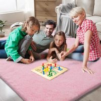 Shag Area Rugs for Bedroom Living Room,4X6 Ultra Soft Fluffy Area Rugs for Dorm, Indoor Carpet Nursery Rugs for Kids Girls Room Home Decor,Pink - Image 6