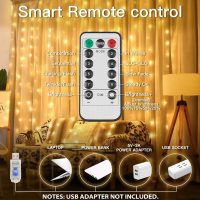 suddus Curtain Lights for Bedroom, 200 Led Hanging String Light Outdoor, Fairy Curtain Lights Indoor for Christmas, Dorm, Wall, Backdrop, Window, Wedding, Party, Birthday Decor, Warm White - Image 5