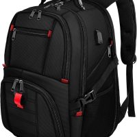 YOREPEK Large Backpack for Men, Extra Large Laptop Backpacks for Men Women, Water Resistant Travel Backpack Airline Approved Business Work Bag with USB Charging Port Fits 17 Inch Computer, Black - Image 9