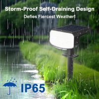 Solar Spot Lights Outdoor Waterproof IP65,4 Pack,2CCT(3000K/6500K),4 Lighting Modes Selectable, Solar Powered Yard Garden Solar Spot Lights for Outside Landscape Auto On/Off - Image 6