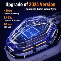 2.4GHz Wireless Gaming Headset for PC, Ps5, Ps4 - Lossless Audio USB & Type-C Ultra Stable Gaming Headphones with Flip Microphone, 40-Hr Battery Gamer Headset for Switch, Laptop, Mobile, Mac - Image 2