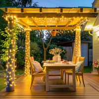JMEXSUSS 200 LED String Lights Indoor Outdoor Clear Wire, Connectable Warm White Christmas Lights for Bedroom, 66 Ft Twinkle Fairy Classroom Light Plug in for Home Wedding Tree Yard Patio Decor - Image 3