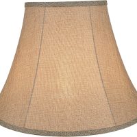 Aspen Creative 38001A Transitional Bell Shaped Collapsible Spider Construction Lamp Shade in Natural, 9" Top x 18" Bottom x 13" Slant Height - Image 2