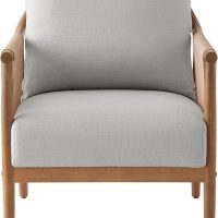 CHITA Braid Armchair, Modern Accent Chair for Living Room, Light Grey - Image 4
