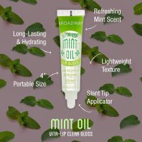 Ruby Kisses Broadway Vita-Lip Clear Lip Gloss (5 Pack Mint, Rosehip, Coconut, Argan Oil, Mango Butter), Ultra-Hydrating & Soothing Formula with Vitamin Oils, High-Shine Non-Sticky Finish Lip Balm - Image 2