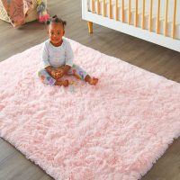 Ophanie Pink Rug for Bedroom Girls, Kids Fluffy Kawaii Fuzzy Furry Shag Area Rug, Cute Plush Soft Shaggy Bedside Indoor Floor 4x6 Carpet for Teen Nursery Dorm Home Room Decor Aesthetic - Image 5