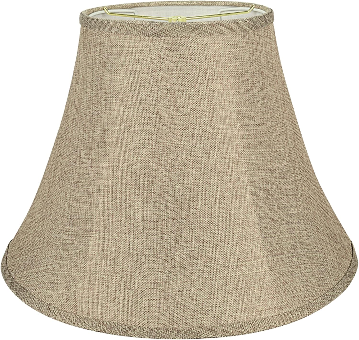 Aspen Creative 38001A Transitional Bell Shaped Collapsible Spider Construction Lamp Shade in Natural, 9″ Top x 18″ Bottom x 13″ Slant Height