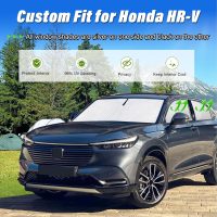 KMF 6pcs Full Window Sun Shades Custom Fit for Honda HR-V Accessories 2016-2022, HRV Sunshade Privacy Car Window Covers for Windshield Side Rear, Sun Visor UV Block and Blackout for Camping Outdoor - Image 2