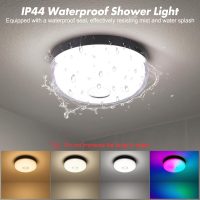 2-Pack Rechargeable Shower Lights for Inside Shower, 15 RGBW Color Changeable Waterproof Lights for Shower with Remote(Dimmable＆Timer), Wireless LED Mood Lighting for Bathroom, Closet, Bedroom, Party - Image 9