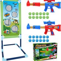 SpringFlower Shooting Game Toy for 5 6 7 8 9 10+ Years Olds Boys,2pk Foam Ball Popper Air Toy Guns with Standing Shooting Target,24 Foam Balls, for Kids - Image 6