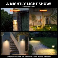3 Brightness Modes Solar Outdoor Lights with Super Bright 40LEDs, 360 Adjustable Lighting Angle, USB Charging, Longer Working Time, Waterproof, Patio, Porch, Driveway - Image 3