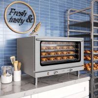 KoolMore 32 in. Commercial Countertop Convection Oven, Holds Full Size Pans, 4 Racks and 3500W of Power, 240V in Stainless-Steel, ETL Listed for Safety and Sanitation (KM-CTCO-44) - Image 5