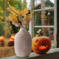 ALMA 9 in Narrow Mouth Terracotta Vase for Pampas Grass|Rustic Vases for Modern Farmhouse |Ceramic Boho Vase for Coffee Table Decor, Entryway Table, Bookshelf, Mantel Decor - Image 3
