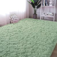 Sage Green Runner Area Rugs for Bedroom Living Room, 2x4 Feet Fluffy Bedside Rugs, Soft Shaggy Carpet Rug for Kids Room Nursery, Furry Rugs for Girls Boys Dorm Room Home Decor - Image 8