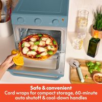 bella Air Fry Toaster Oven, 7 Preset Cooking Options, Dishwasher-Safe EverGood Coated Trays Included, 60-Minute Auto Shutoff w Audible Timer, Power Indicator Light, 1700 Watt, Surf - Image 7