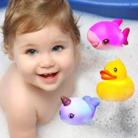 JOYIN 12 PCS Light Up Bath Toys, Toddler Flashing Colourful LED Bathtub Mermaid Toy, Baby Bathtime Floating Rubber Shower Gifts for Infant Kids Boy Girl Valentines Easter Gifts Swimming Pool Party - Image 7