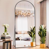 Antok Arched Full Length Mirror, 76"x34" Arched Floor Mirror, Glassless Mirror Full Length with Stand, Floor Mirrors Freestanding, Wall Mounted Mirrors for Bedroom Living Room, Black - Image 3
