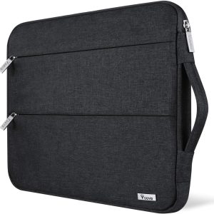 Voova 15.6 16 Inch Laptop Sleeve Case Compatible with MacBook Pro 16 M1/M2/M3/M4 Max 2019-2025, 15.6-16” Hp Lenovo Acer Asus, Waterproof Slim Computer Bag Cover with Handle, Black