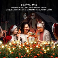 Solar Lights Outdoor Waterproof 4 Pack of 32 LEDs Garden Patio Firefly Decoration Unique Gifts Women Grandparents - Image 5