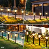 DERAYSION 12 Pack Solar Lights Outdoor, Solar Pathway Lights Auto On/Off Waterproof Garden Landscape Lighting for Path, Yard, Walkway, Driveway Decor - Image 6