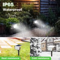 nipify Solar Lights Outdoor Waterproof, Motion Sensor Spot Lights- 4 Pack/56 LED/3 Modes Solar Powered Spotlights 2-in-1 Auto On/Off Landscape Lighting for Outside Yard Wall Garden, Cool White - Image 4