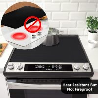 Stove Top Cover for Electric Stove- Range Covers for Electric Stove,Silicone XXL Dish Drying Mat, Glass Cooktop Covers, Flat RV Range top Mats (Black, 28"x20") - Image 3