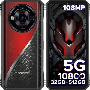 DOOGEE S118 Pro (2025) Rugged Phone 5G,10800mAh(33W) 24GB+512GB/2TB Rugged Smartphone Unlocked,DDR5,108MP+20MP Night Vision,6.6''FHD+120Hz Cell Phone,Dual SIM/Dual Unlock/NFC/GPS/OTG/WiFi 6
