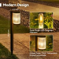 Solar Pathway Lights Outdoor, 6 Pack Upgraded Outdoor Solar Lights for Outside Super Bright Up to 12Hrs, IP65 Waterproof Solar Garden Lights for Yard Path Walkway Decor Landscape Lighting - Image 2