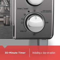 BLACK+DECKER 4-Slice Toaster Oven, TO1745SSG-1A, Even Toast, 4 Cooking Functions Bake, Broil, Toast and Keep Warm, Removable Crumb Tray, Timer - Image 6