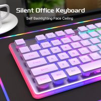 Camiysn Creamy Gaming Keyboard and Mouse, Purple 104 Keys RGB and 6 Speed RGB Mouse Combo, Pudding Keycaps Silent Computer Keyboard for Computer/PC/Laptop/Mac/Windows/Office - Image 5