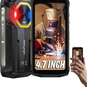 Ulefone Armor Mini 20 Pro 5G Rugged Phone, 16GB+256GB MTK Dimensity 6300, 64MP+50MP Main Camera, 6200mAh(33W), 4.7" HD+ Corning Gorilla Screen, IP68/69K Waterproof, Versatile LED Light, Android 14