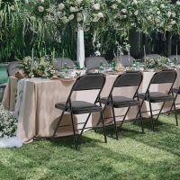 Sweetcrispy Folding Chair 12 Pack, Leather Padded Folding Chairs, Sturdy Metal Foldable Chairs, Easy to Use and Store, Outdoor and Indoor, for Home, Office, Party, Comfy - Image 2