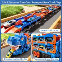 Toddler Toys Car Track Set for 3 4 5 6 Years Old Boys, Dinosaur Transporter Car Race Track with 12 Die-Cast Car Toys, Truck Toys Set Gifts for Age 3-12 Years Old Kids Boys Girls - Image 4