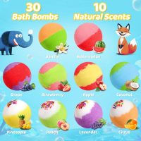 Bath Bombs for Kids with Toys Inside, 30 Pack Kids Bath Bombs Gift Set with 30 Sea & Land & Sky Animal Surprise Toy, Natural Organic Bubble Bath Toys for Kid, Birthday Gifts for Girls Boys - Image 5