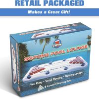 GoPong Pool Lounge Beer Pong Inflatable with Social Floating, White - Image 6