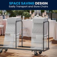 Flash Furniture Hercules Series Plastic Folding Chair - White - 4 Pack 650LB Weight Capacity Comfortable Event Chair-Lightweight Folding Chair - Image 7
