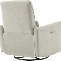 CHITA Power Recliner Chair Swivel Glider, FSC Certified Fabric Living Room Nursery Reclining Sofa Chair with Lumbar Support, Dove Grey - Image 7