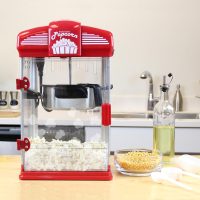 West Bend Stir Crazy Movie Theater Popcorn Popper, Gourmet Popcorn Maker Machine with Nonstick Popcorn Kettle, Measuring Tool and Popcorn Scoop for Popcorn Machine, 4-Qt., Red - Image 2