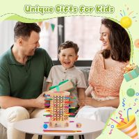 Montessori Game Wooden Board Game, 36 Colorful Wooden Sticks Dice Game, Math Educational Toy for 3 4 5 6 Year Olds, Fine Motor Skills Toy Classic Tower Game for Family Night Gift for Boys Girls - Image 4