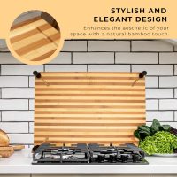 Prosumer's Choice Stovetop Cover Bamboo Cutting Board | Premium, Sustainable, Expands Kitchen Space, Easy to Clean - with Adjustable Legs and Juice Grooves - Large - 29.5"L x 3.5"W x 21"H - Image 7