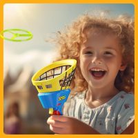 Flying Disc Launcher for Kids - Boys Toys Ages 4-8 Year Old - Birthday Gifts for Boy Age 4, 5, 6, 7, 8, Years - Outdoor Toys Games Gift - Backyard Toy Activities Ideas - 6-8, 5-7 - Image 3