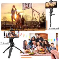 Universal Phone Tripod Mount Adapter with Ｗireless Camera Remote , Cell Phone Holder with Adjustable Clamp for Selfie Stick Monopod Compatible with iPhone, Samsung and so on , Wrist Strap Included - Image 6